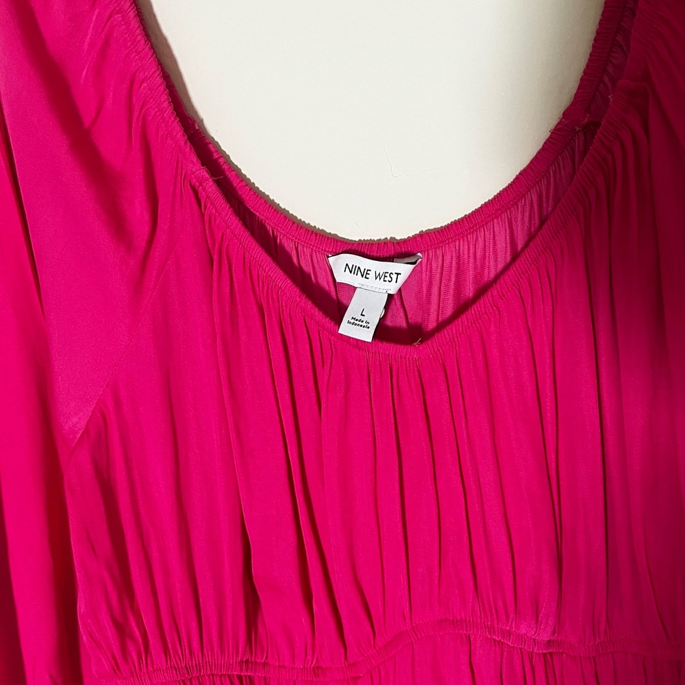 Nine West Fuchsia Long Sleeve Blouse - Picture 4 of 8